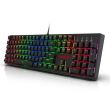 Tastatura gaming mecanica Redragon Surara neagra iluminare RGB switch-uri rosii