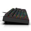 Tastatura gaming mecanica Redragon Surara neagra iluminare RGB switch-uri rosii