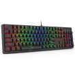 Tastatura gaming mecanica Redragon Surara neagra iluminare RGB switch-uri rosii