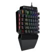 Tastatura gaming One-hand Redragon Ida neagra iluminare RGB			