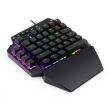 Tastatura gaming One-hand Redragon Ida neagra iluminare RGB			