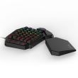 Tastatura gaming mecanica One-hand Redragon Diti neagra iluminare RGB			
