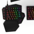 Tastatura gaming mecanica One-hand Redragon Diti neagra iluminare RGB			