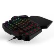 Tastatura gaming mecanica One-hand Redragon Diti neagra iluminare RGB			