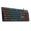 Tastatura gaming mecanica Redragon Shrapnel neagra iluminare RGB switch-uri rosii			