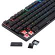 Tastatura gaming mecanica Redragon Shrapnel neagra iluminare RGB switch-uri rosii			