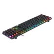Tastatura gaming mecanica Redragon Shrapnel neagra iluminare RGB switch-uri rosii			