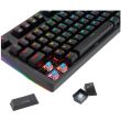 Tastatura gaming mecanica Redragon Amsa Pro iluminare RGB neagra switch-uri albastre