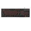 Tastatura gaming mecanica Redragon Amsa iluminare alba neagra switch-uri albastre