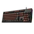 Tastatura gaming mecanica Redragon Amsa iluminare alba neagra switch-uri albastre