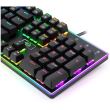 Tastatura gaming mecanica Redragon Ratri iluminare RGB neagra switch-uri albastre