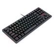 Tastatura gaming Bluetooth cu fir si wireless Redragon Karma neagra iluminare RGB switch-uri albastre