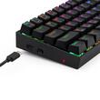 Tastatura gaming wireless si cu fir Redragon Deimos neagra iluminare RGB switch-uri albastre