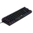 Tastatura gaming wireless si cu fir Redragon Deimos neagra iluminare RGB switch-uri rosii