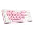 Tastatura gaming mecanica Redragon Bes alba cu roz iluminare RGB switch-uri albastre