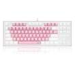 Tastatura gaming mecanica Redragon Bes alba cu roz iluminare RGB switch-uri albastre