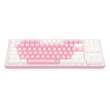Tastatura gaming mecanica Redragon Bes alba cu roz iluminare RGB switch-uri albastre