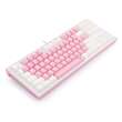 Tastatura gaming mecanica Redragon Bes alba cu roz iluminare RGB switch-uri albastre