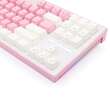 Tastatura gaming mecanica Redragon Bes alba cu roz iluminare RGB switch-uri albastre