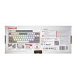 Tastatura gaming mecanica Bluetooth cu fir si wireless Redragon Fizz Pro alba cu gri iluminare RGB switch-uri rosii