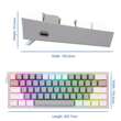 Tastatura gaming mecanica Redragon Fizz gri cu alb iluminare RGB switch-uri rosii