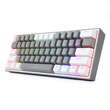 Tastatura gaming mecanica Redragon Fizz gri cu alb iluminare RGB switch-uri rosii
