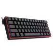 Tastatura gaming mecanica Redragon Fizz neagra iluminare RGB switch-uri rosii