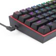 Tastatura gaming mecanica Redragon Fizz neagra iluminare RGB switch-uri rosii