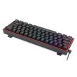 Tastatura gaming mecanica Redragon Fizz neagra iluminare RGB switch-uri rosii