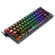 Tastatura gaming mecanica Redragon Fizz transparenta iluminare RGB switch-uri transparente