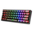 Tastatura gaming mecanica Redragon Fizz transparenta iluminare RGB switch-uri transparente