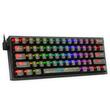 Tastatura gaming mecanica Redragon Fizz transparenta iluminare RGB switch-uri transparente