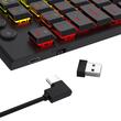 Tastatura gaming mecanica Bluetooth cu fir si wireless Redragon Horus Pro neagra iluminare RGB switch-uri rosii