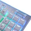 Tastatura gaming mecanica Bluetooth cu fir si wireless Redragon Horus TKL alba iluminare RGB switch-uri rosii