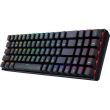 Tastatura gaming mecanica Bluetooth cu si fara fir Redragon Zed Pro neagra iluminare RGB