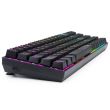 Tastatura gaming mecanica Bluetooth cu si fara fir Redragon Zed Pro neagra iluminare RGB