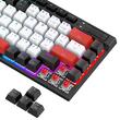 Tastatura gaming mecanica Bluetooth cu si fara fir Redragon Magic-Wand Mini PRO iluminare RGB taste albe negre si rosii