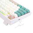 Tastatura gaming mecanica Redragon Kitava alba cu verde iluminare RGB switch-uri