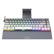 Tastatura gaming mecanica Bluetooth cu si fara fir Redragon Shaco PRO gri iluminare RGB