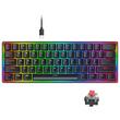 Tastatura gaming mecanica Redragon Akali neagra iluminare RGB switch-uri rosii