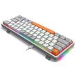 Tastatura gaming mecanica Redragon Akali gri iluminare RGB switch-uri rosii