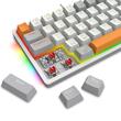 Tastatura gaming mecanica Redragon Akali gri iluminare RGB switch-uri rosii