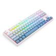 Tastatura gaming mecanica Redragon Cass iluminare RGB alba cu gri