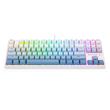 Tastatura gaming mecanica Redragon Cass iluminare RGB alba cu gri