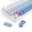 Tastatura gaming mecanica Redragon Cass iluminare RGB alba cu gri