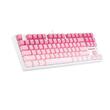 Tastatura gaming mecanica Redragon Cass iluminare RGB alba cu roz
