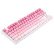 Tastatura gaming mecanica Redragon Cass iluminare RGB alba cu roz