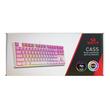 Tastatura gaming mecanica Redragon Cass iluminare RGB alba cu roz
