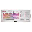 Tastatura gaming mecanica Redragon Cass iluminare RGB alba cu roz