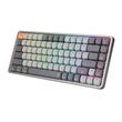 Tastatura gaming mecanica Bluetooth cu fir si wireless Redragon Azure gri iluminare RGB switch-uri rosii
